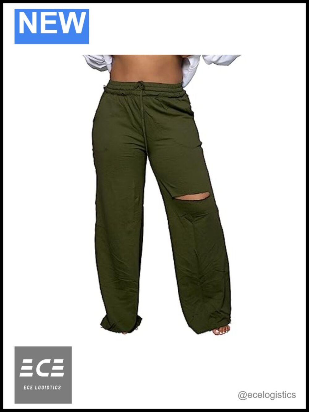 Wide Leg Sweatpants Drawstring High Rise Palazzo Pants Casual Lounge Running